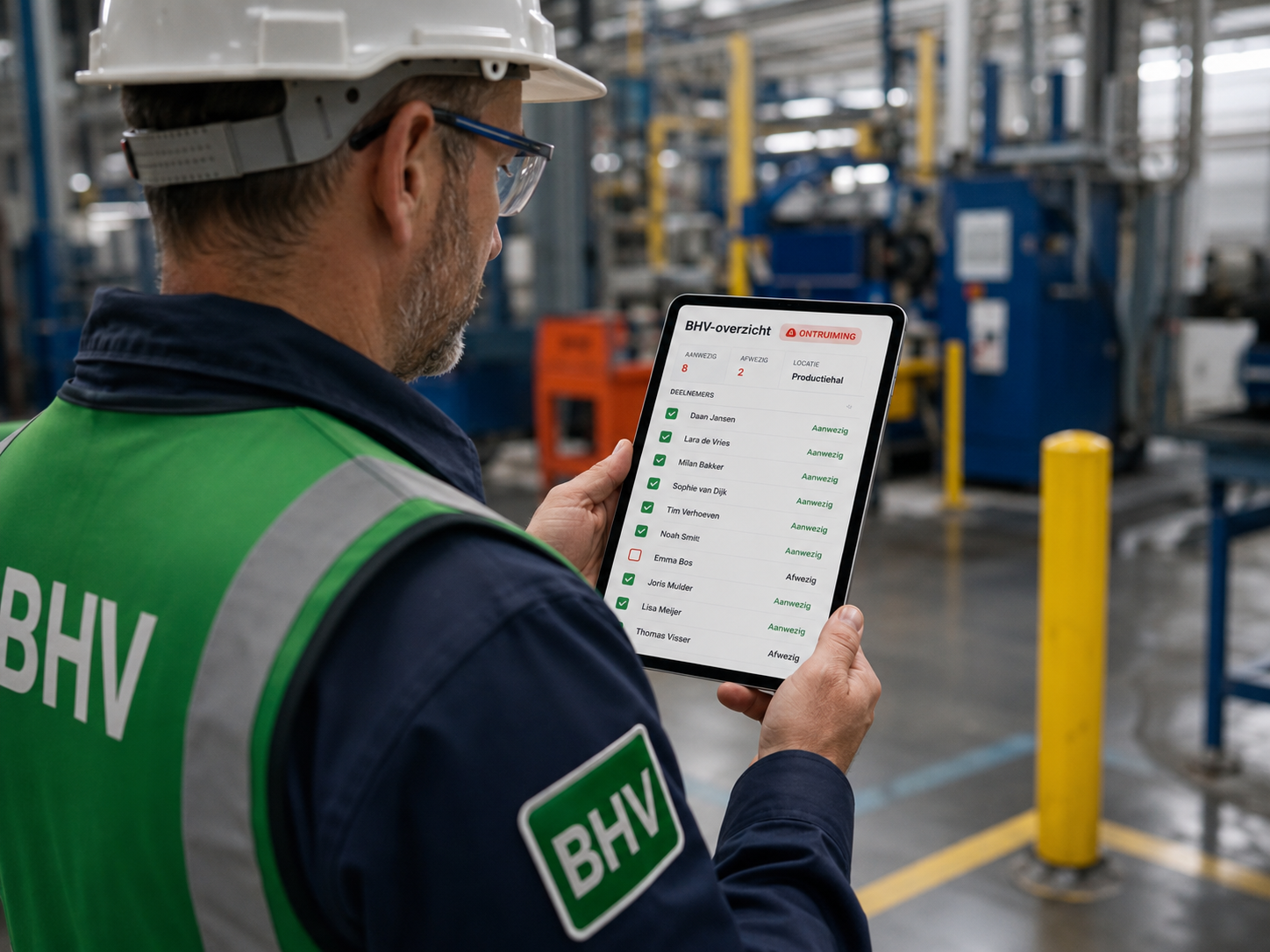 BHV-overzicht bij calamiteit